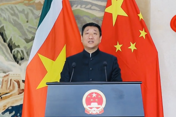  🟢韩镜大使在华侨华人“云端”春节晚会致新春贺辞