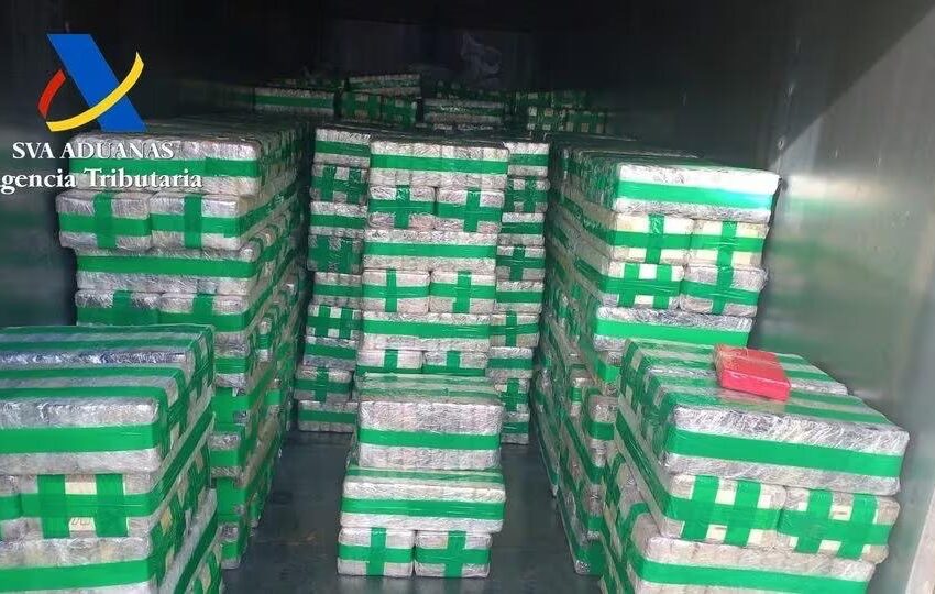  西班牙拦截来自苏里南的8吨可卡因