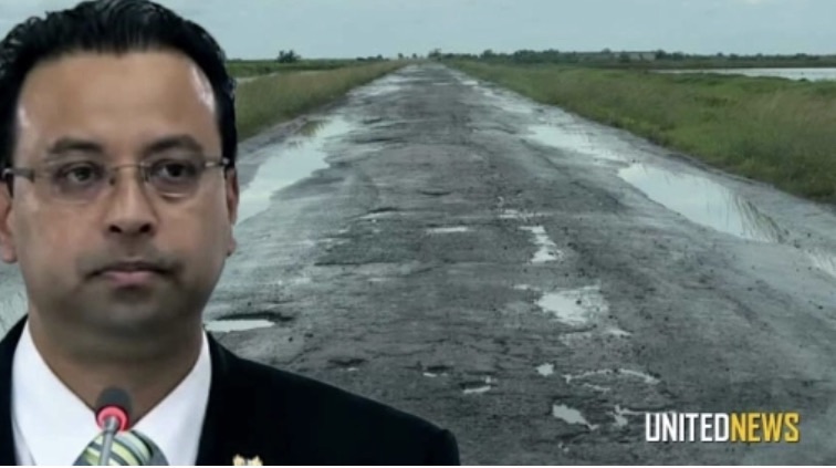  Nurmohamed部长承认前往Nickerie的公路需要修复