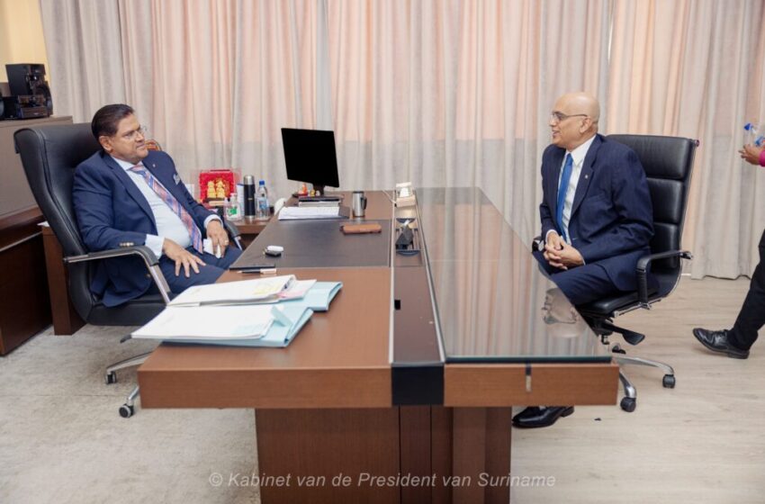  苏里南总统会见联合国大使讨论国际热点问题