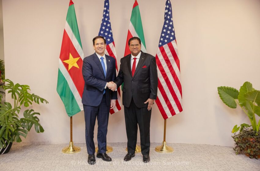  美国国务卿鲁比奥：“美国希望成为苏里南迈向稳定未来的伙伴”