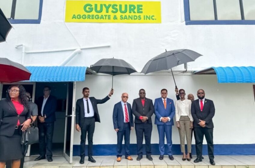  Grassalco在圭亚那成立子公司 Guysure Aggregate & Sands Inc. 总统出席开幕仪式