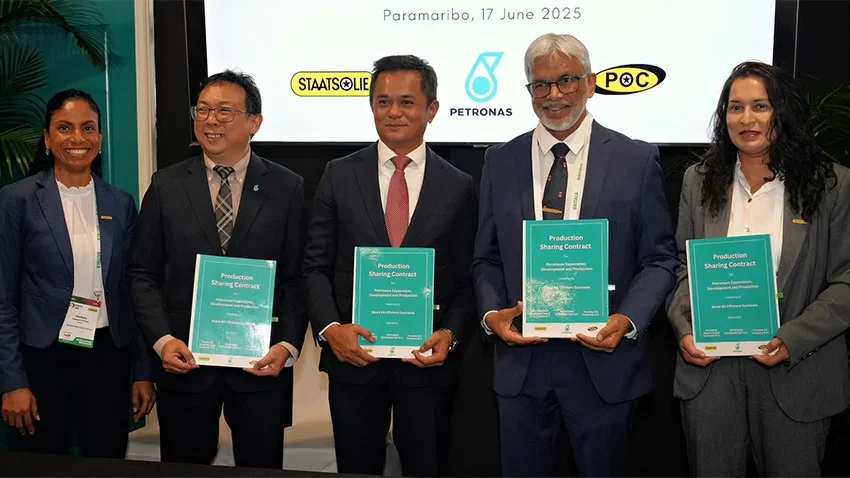  Staatsolie与Petronas签署第66区块的产量分成合同